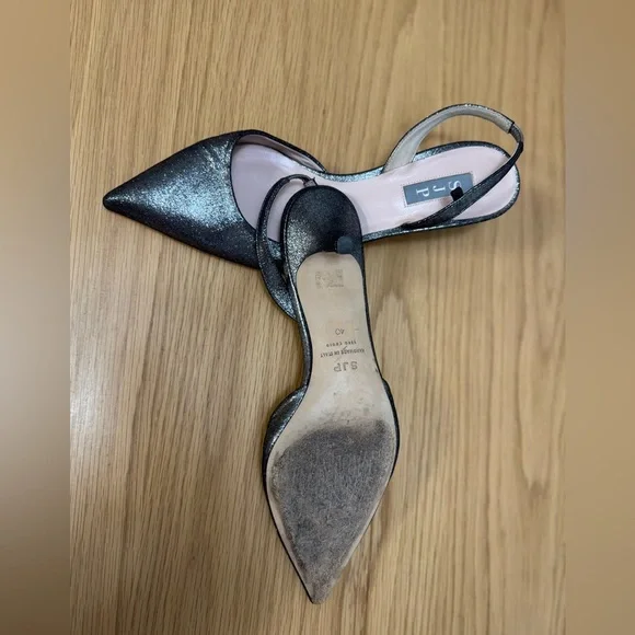 SJP by Sarah Jessica Parker Glitter Slingback Heels - Size 40 (US 9.5) - Picture 3 of 13